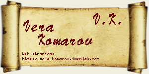 Vera Komarov vizit kartica